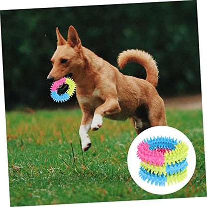 BESPORTBLE Chew Toy for Dogs 3pcs Dog Ring Toys Teething Ring Water Resistant Easy to Clean