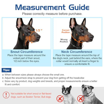 Pawaboo Dog Muzzle, Head Halter Collar for Dogs, Pet Dogs Nylon Reflective Adjustable Loop Anti-Biting Barking Control Easy Fit Dog Stops Pulling Head Leash, Medium Size, Purple - color: Purple, size: Medium