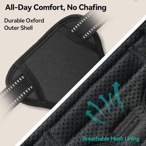 PHOEPET No Pull Dog Harnesses for Small Puppies Reflective Adjustable Front Clip Vest with 2 Metal Leash Attachment Hooks Soft Handle (S, Black) - color: Black, size: Small