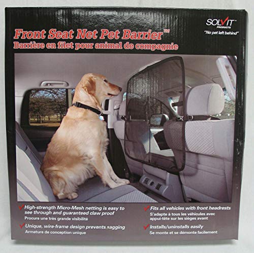 PetSafe Happy Ride Dog Barrier - Keeps Pets Safely in The Back Seat - Durable Mesh Material - Adjustable Straps for Secure Fit - Easy Installation & Storage - for Cars, Trucks, & SUVs