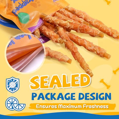 Gazeupon Dog Dental Treats, Chicken Wrapped Peanut Butter Sticks, Healthy Training Snacks for Dogs, Easy to Digest, w/Glucosamine Chondroitin