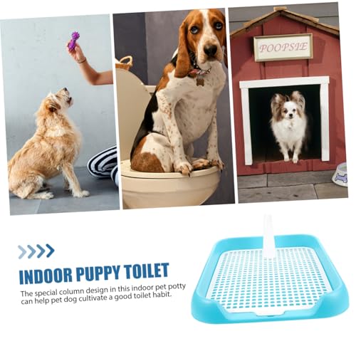 Healifty Indoor Dog Toilet Tray with Slip Mesh and Column Design for Puppy Training Household Pet Potty for Small to Dogs Easy