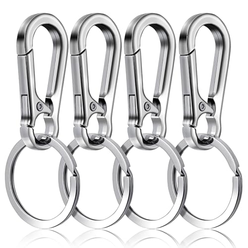 Dog Tag Clips, Heavy Duty Ring Pet Tag Key Ring Clips,Stainless Steel Pet Tags Clip for Collars Keychain Clip for Pets Collars and Harnesses