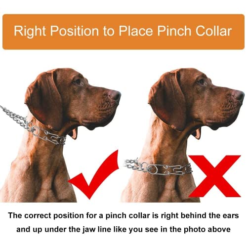 Dog Prong Collar, Adjustable Dog Training Collar with Quick Release Buckle for Small Medium Large Dogs (Silver, M/3.0mNeck: 16"-18'' Weight:50 lbs) - color: Silver, size: M/3.0mm (Neck: 16"-18" Weight: 50 lbs)