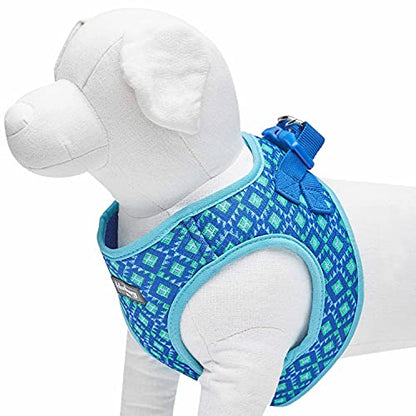 Blueberry Pet Southwestern Tribal Lozenges Stylish Green Dog Harness Vest, XS, Adjustable Harnesses for Puppies Small Dogs - color: Stylish Green, size: (15 1/2"-16 1/2") Chest Girth (Pack of 1)