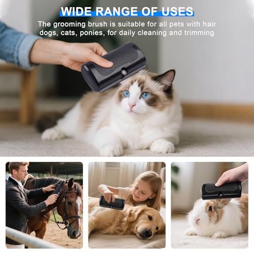 Dog Brush for Shedding, Deshedding Undercoat Brush for Cats & Rabbits | Ergonomic Grooming Tool, Painlessly Removes Loose & Matted Fur for Short Medium Long Haired Pets