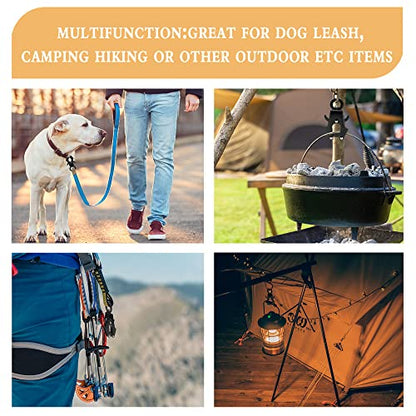 2 Pcs Frog Clip Dog Leash Clasp 360 Degree Swivel Clip Heavy Duty Quick Release and Locking Dog Leash Buckle for Linking Pet Collar (Large (Square x 2)) - size: Large (square x 2)