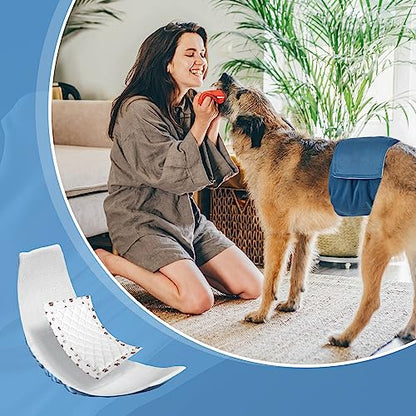 MICOOYO Dog Diaper Liners, Dog Diaper Pads, Disposable Dogs Booster Pads for Puppy, Belly Band Dogs Diapers Liners Male Doggie Diapers Inserts (Paws, XS 50Count) - size: XS 50Count