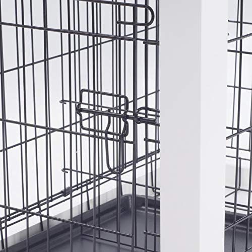 zoovilla White Dog Cage with Crate Cover, Dog Kennel Small - size: 27.2"L x 20.7"W x 22.0"H