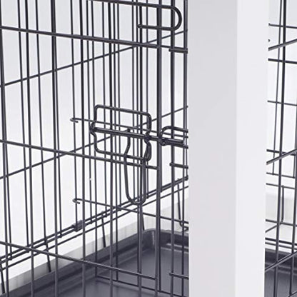zoovilla White Dog Cage with Crate Cover, Dog Kennel Small - size: 27.2"L x 20.7"W x 22.0"H