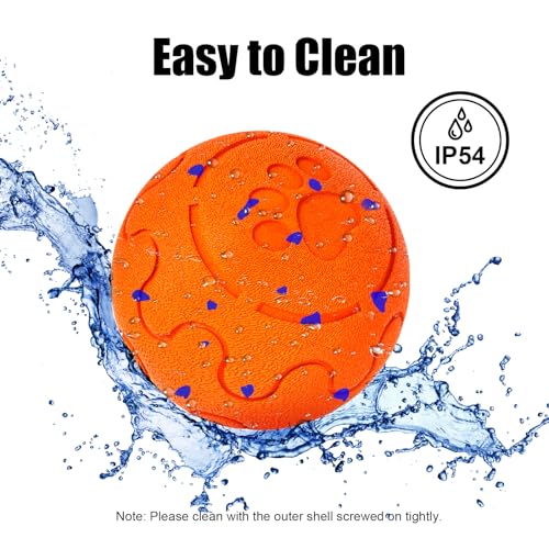 Interactive Dog Ball Toy, Smart Dog Toy for Medium and Large Dogs, Automatic Moving Rotating & Bouncing Ball, Durable E-TPU Material, IP54 Waterproof, Motion-Activated Dog Toy for Active Dogs - color: Orange