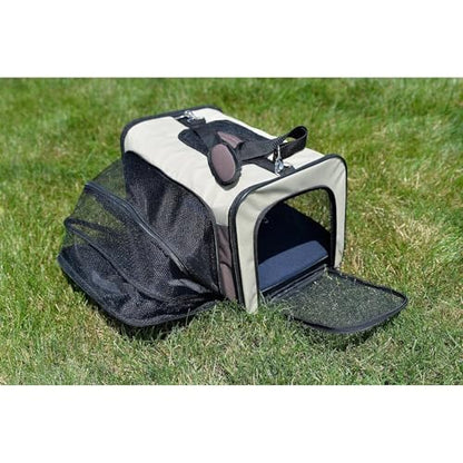 Soft Sided Pet Carrier - 4-Side Expandable Travel Carrier for Cats & Dogs