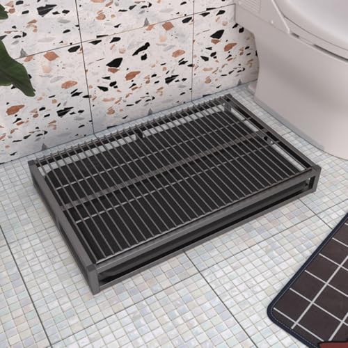 Large Indoor Dog Potty Toilet 30.7 x 19.7 Inch, Metal Elevated Pee Pad Holder for All Breeds, Keeps Paws & Floors Clean, Ideal for Bedroom/Dorm, Dog Potty Tray for Large Dogs