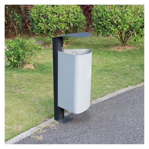 Dog Poop Trash Can Outside, Stainless Steel Trash Can Removable Inner Bucket Easy to Install