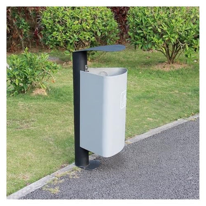 Dog Poop Trash Can Outside, Stainless Steel Trash Can Removable Inner Bucket Easy to Install