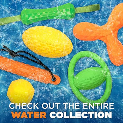 Dog Toys | Squeaky Fetch Ball for Dogs | Bright Green Floating Outdoor Dog Ball with Squeaker - color: Green