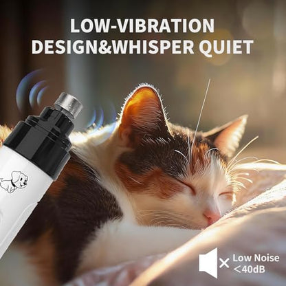 Silent Groom pro for Dogs,Silent Groom pro Nail Grinder,Dog Nail Grinder Quiet,Dog Nail Trimmers,Rechargeable USB Charging Pet Nail Grinder Smoothing Tool for Dogs and Cats