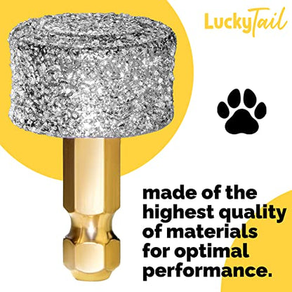 LUCKY TAIL - Dog Nail Grinder - Regular - Replacement Head - for Small, Medium & Large Dogs - Premium Quality - Diamond Tip Drill Bit - Professional Dog Nail Trimmers - Grooming Tool kit - 1 Pack - size: One Pack