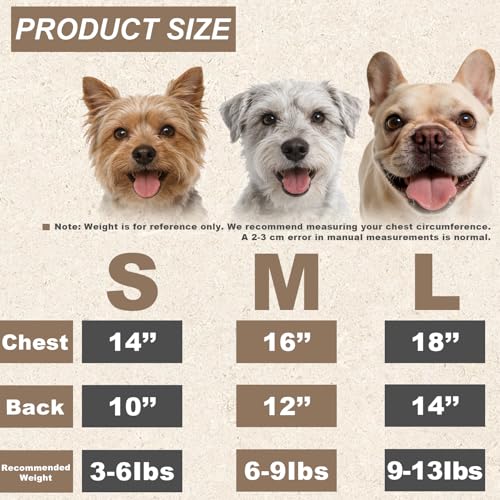 Dog Fleece Vest Sweater Button-Up Warm Pullover Step-in Dog Jacket with Bear Print, Winter Cold Weather Coat Clothes Hoodie for Small Medium Dogs Puppy Boy Girl(Brown, M(8 to 12 lbs)) - color: Brown, size: M(8 to 12 lbs)