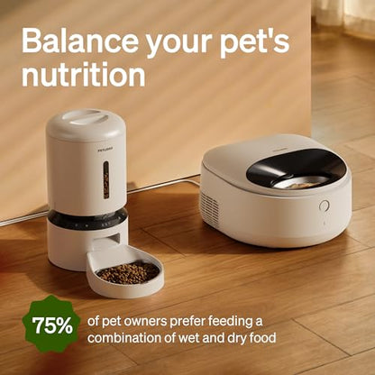 PETLIBRO Automatic Cat Feeder Wet Food with Stainless Steel Bowl, Refrigerated Auto Cat Feeder with Semiconductor Cooling, 3 Fresh Meals for 3 Days, App-Controlled Pet Food Dispenser, Easy to Clean