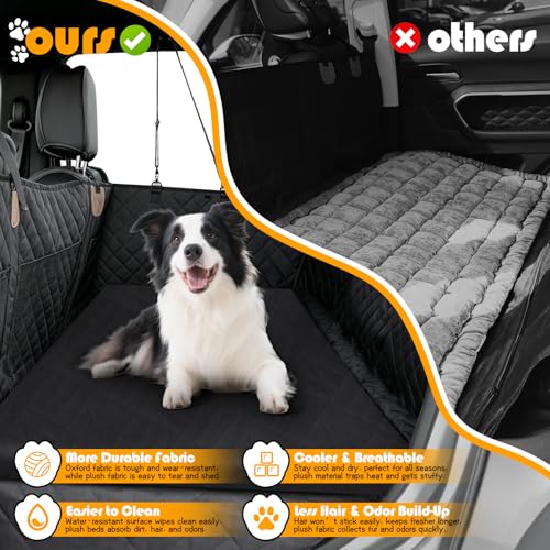 Dog Bed Mat, 52x24x2 Inch Waterproof Dog Car Bed, Travel Pet Mat for Sedan Mid-Size SUV Truck, Orthopedic Foam Dog Sleeping Pad, Non Slip Washable Dog Crate Pad for Trunk Indoor Outdoor