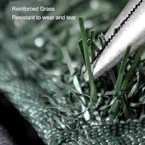 Dog Grass Pee Pads, Reusable Artificial Grass Potty Tray with 3 - Layer Drainage System, Easy to Clean Indoor Puppy Training Mat for Small Dogs, Includes Baffle and Tray (Large Size with Baffle) - size: Large Size with Baffle