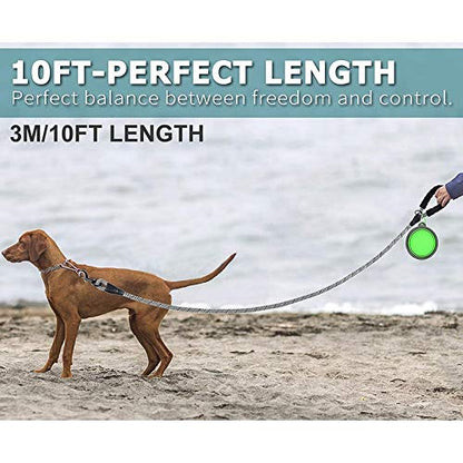 Heavy Duty Dog Leash Rope Comfortable Padded Handle Reflective Pet Leashes For Medium Large Dogs Walking Training Hiking White