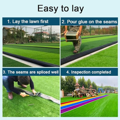 Artificial Turf Dog Potty Grass Mat Outdoor Garden Carpet with Drain Holes, Pets Reversible Mats for Garden School Décor, Blue, 31.4x78.7in - size: 31.4x78.7in