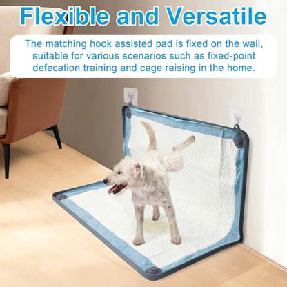 Catcan Dog Pee Pad Holder Starter Kit, Includes 1 Non-Slip Tray and 40 Disposable Training Pads, Housebreaking Essentials for Puppies (24 x 24In)