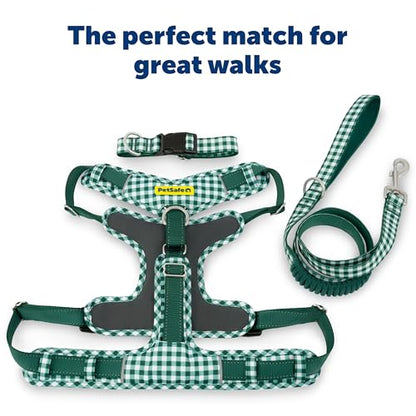 PetSafe Easy Walk Comfort No-Pull Dog Harness Padding - Better Walks on 1st Use - 5 Points of Adjustment XS, Green Gingham - color: Gingham, size: Extra Small
