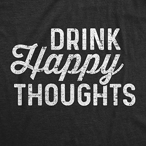 Womens Drink Happy Thoughts T Shirt Funny Beer Wine Drinking Tee - size: XX-Large