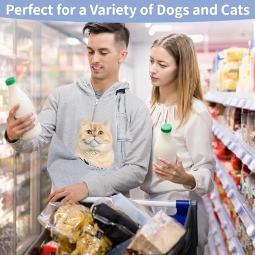 CONLI Small Dog Carrier Sling with Adjustable Strap & Dual Safety - Features Storage Pocket & Detachable Treat Pouch, Hands-Free Pet Sling for Chihuahuas, Yorkies Under 12lbs for Walking, Hiking
