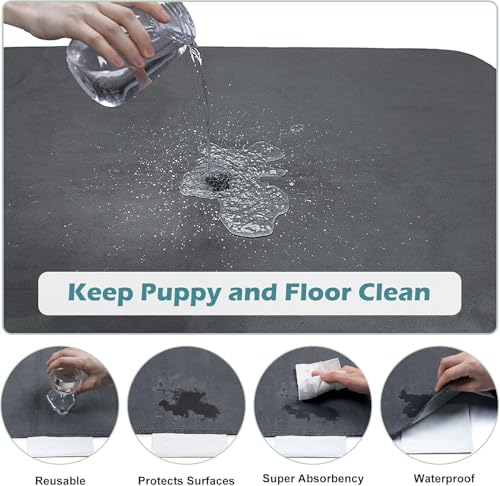 INVENHO Washable Pee Pads for Dogs 60"x48" Reusable Dog Pads Large Upgrade Non-Slip Dog Pee Pads Heavy Absorbency Puppy Pee Pads Quick Dry Whelping Pads/Waterproof Puppy Training Pad - size: 60x48 Inch (Pack of 1)