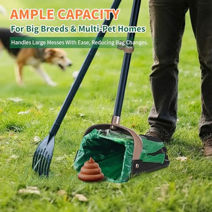 125 Bulk Pack Extra Large Dog Poop Bags for A&H Swivel Bin Pooper Scooper, Pet Waste Bags with Handle for Dog Poop Cat Litter, Heavy Duty Leakproof Unscented (Only Dog Poop Bags) - style: 125 Count