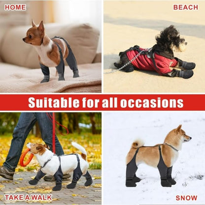 Dog Shoes,Outdoor Dog Boots Non-Slip Waterproof Dog Booties for Small to Large Dogs,Adjustable Dog Boots - size: X-Large