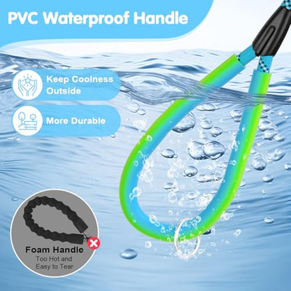 Dog Leash Heavy Duty 4/5/6ft XiaZ 2 Handles Dog Leashes for Medium Large Dogs 1/2 Inch 1000lb Strength Reflective PVC Waterproof-Handles Metal Hook Dual-Handle Rope Leash Nighttime Safety - color: BLue, size: 4FT (1/2")