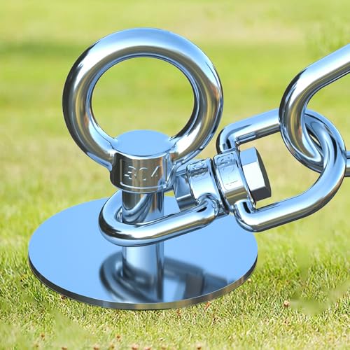 TOPKNOT Dog Tie Out Stake,Heavy Duty Dog Run-304 Stainless Steel Stake,360° Swivel Dog Runner for Yard,Use Any Tie Out Cable or Yard Leash-Up to 200 LBS- Outdoor Camping - size: dog stake+200lbs/Anchor Only