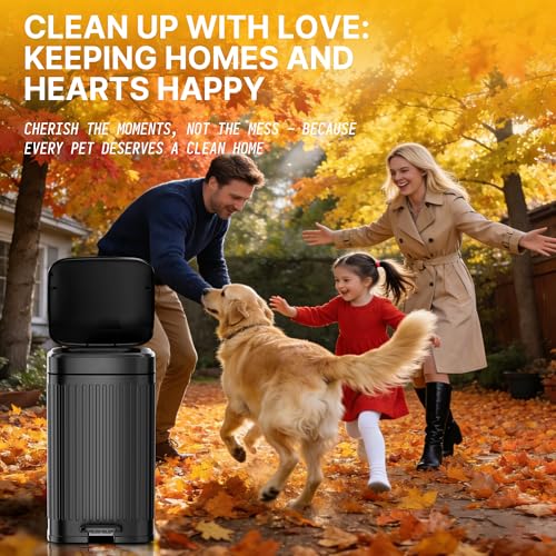 Dog Poop Trash Can Outside, 2.7Gal Dog Waste Trash Can with Lid, Foot Pedal, Dog Waste Container with 20 Bags, Pet Poop Bucket with Soft Close for Backyard Odor Control, Black - size: 10L Black Dog Trash Can