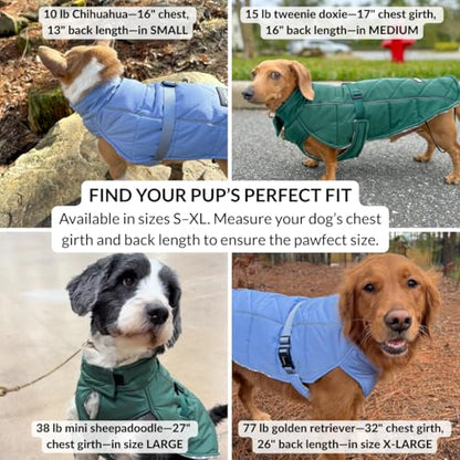 DJANGO Insulated Puffer Dog Jacket with Harness Hole – Warm, Water-Repellent Winter Dog Coat Large Dogs – Adjustable, Reflective Cold Weather Dog Apparel for Fall, Snow, Rain – Hibiscus Pink, Large - color: Hibiscus Pink, size: Large