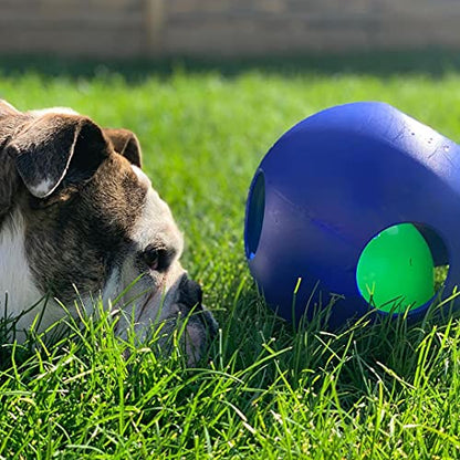 Jolly Pets Teaser Ball Dog Toy, Large/8 Inches, Blue, Model Number: 1508 BL - color: Blue, size: Large (8 in)