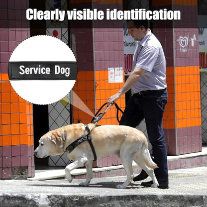 Adjustable Service Dog Handles, Guide Bridge Leash for Vest Harness Gear and Accessories (12-20 Inch)
