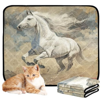 Qilmy Horse Pet Mat, Waterproof Reusable Dog Training Pad Anti-Slip Pet Creat Pad for Small Medium Large Dogs and Cats - size: Medium+Large