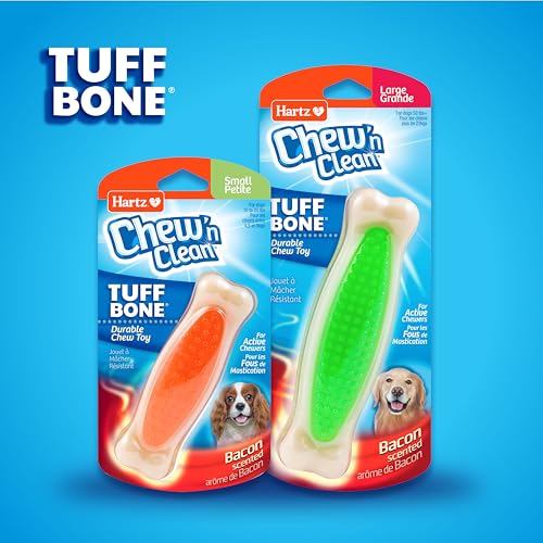 Hartz Chew 'n Clean Tuff Bone Tough Dog Chew Toy, Large 3 Pack - color: Varies, size: Large (Pack of 3)