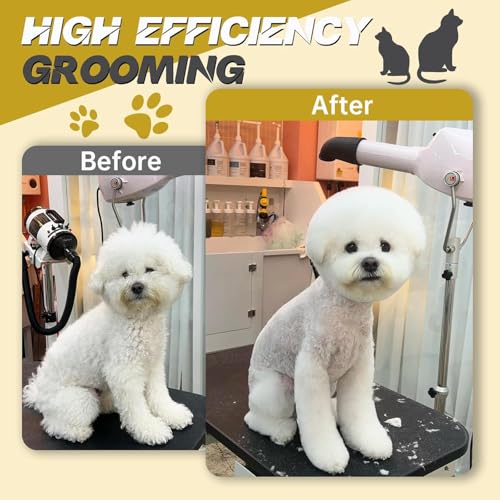 JASON Dog Thinners for Grooming - 7" Down-curved Blender Scissors, Japanese 440C Stainless Steel Dog Grooming Thinning Shears with Adjustable Screw Black - style: Down-curved Thinning Black