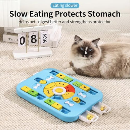 Interactive Dog Puzzle Toy, Dog Enrichment Toy with Treat Dispensing, Slow Feeder Puzzle for Mental Stimulation, Brain Training Toy for Dogs and Cats - color: Heart-Shaped Mousse Rice Flour