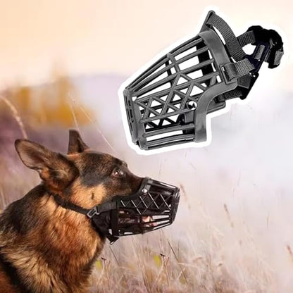 7Pcs Dog Muzzles Anti Biting Adjustable Plastic Breathable Basket Muzzle Different Sizes for Small, Medium, Large & Extra Dogs