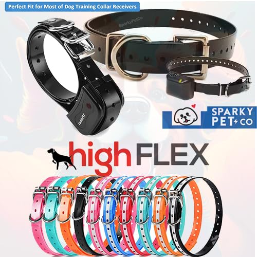 Sparky PetCo 1" Waterproof High Flex Roller Buckle Straps for E Collar Systems (Blue) - color: BLUE