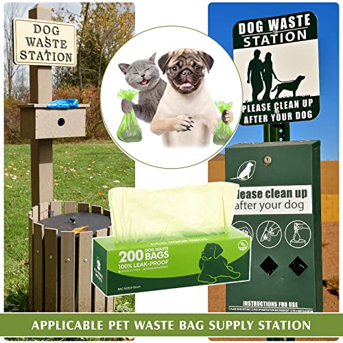 Sherr 20 Boxed Rolls 4000 Counts Dog Poop Bags Bulk Leak Proof Dog Waste Bags Universal Pet Doggy Waste Poop Box for Puppy Pets Outdoor Walking and Travel, 20 Rolls of 200(Green) - color: Green