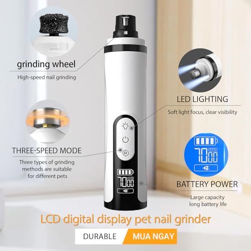 Silent Groom Pro, 2026 New Silent Pet Nail Grinder, Dog Silent Nail Grinder for Dogs Silent Dog Nail Trimmer, Rechargeable USB Charging Electric Pet Nail Grinder Nail File for Pet (#03) - color: #03