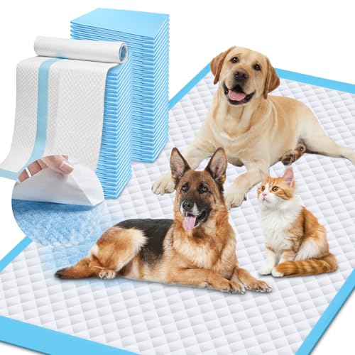 iweepet 4XL Puppy Pads 36"x51" 40 Count, Pee Pads for Large Dogs & Multi-pet Families, Ultra Absorbent & Quick-Dry, Disposable Pet Training Pads for Doggie, Cat , Leakproof Incontinence Underpads - size: 36"x51" Blue(40counts)
